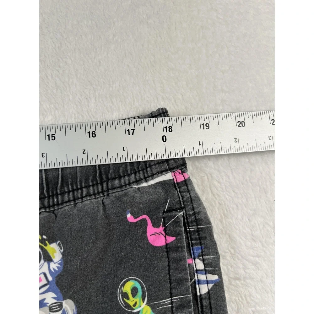 Party Pants Swim Trunks Shorts Mens XL Alien Astronaut Flamingo Print Lined